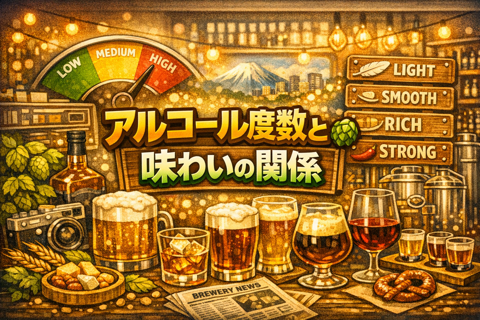 ビールのアルコール度数と味わいの関係　―「強さ」ではなく「感じ方」を整理する ―【08】