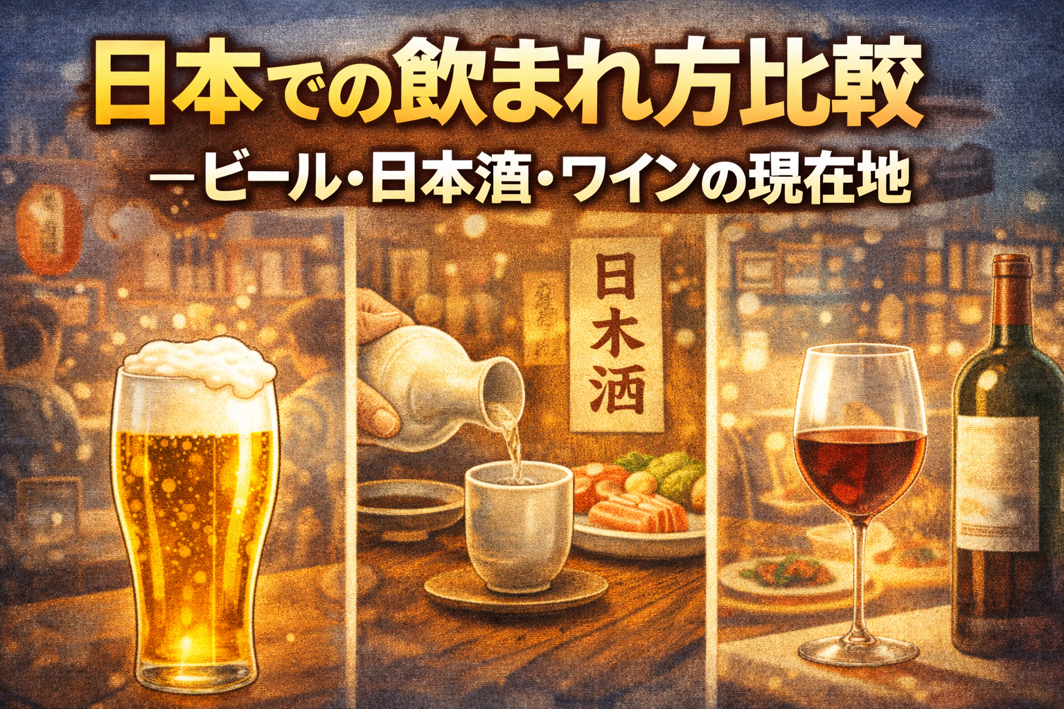 日本での飲まれ方比較 ― ビール・日本酒・ワインの現在地【14】