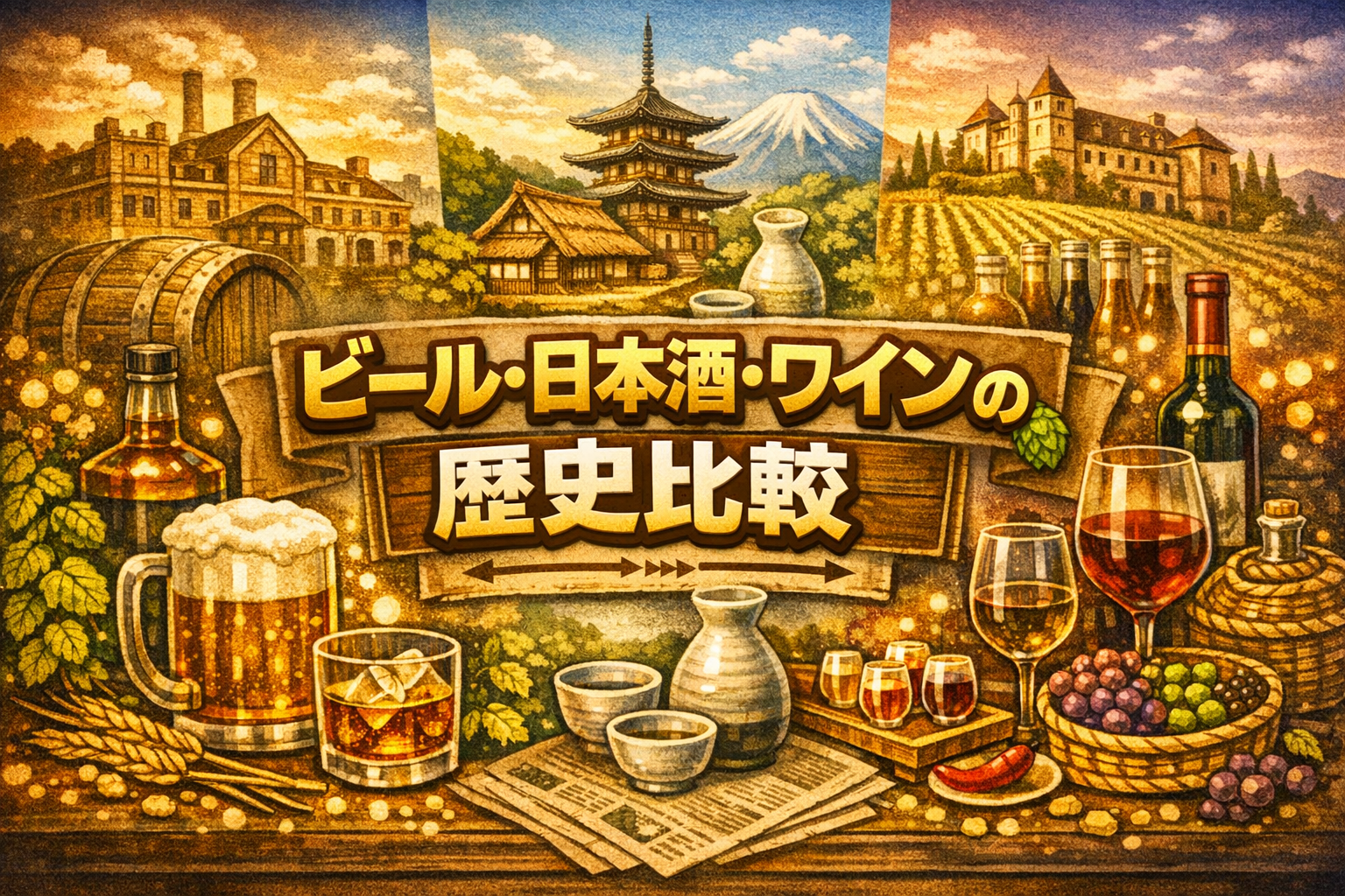 ビール・日本酒・ワインの歴史比較 ― それぞれはどう進化してきたのか【12】