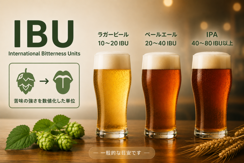IBUとビールの苦味説明画像