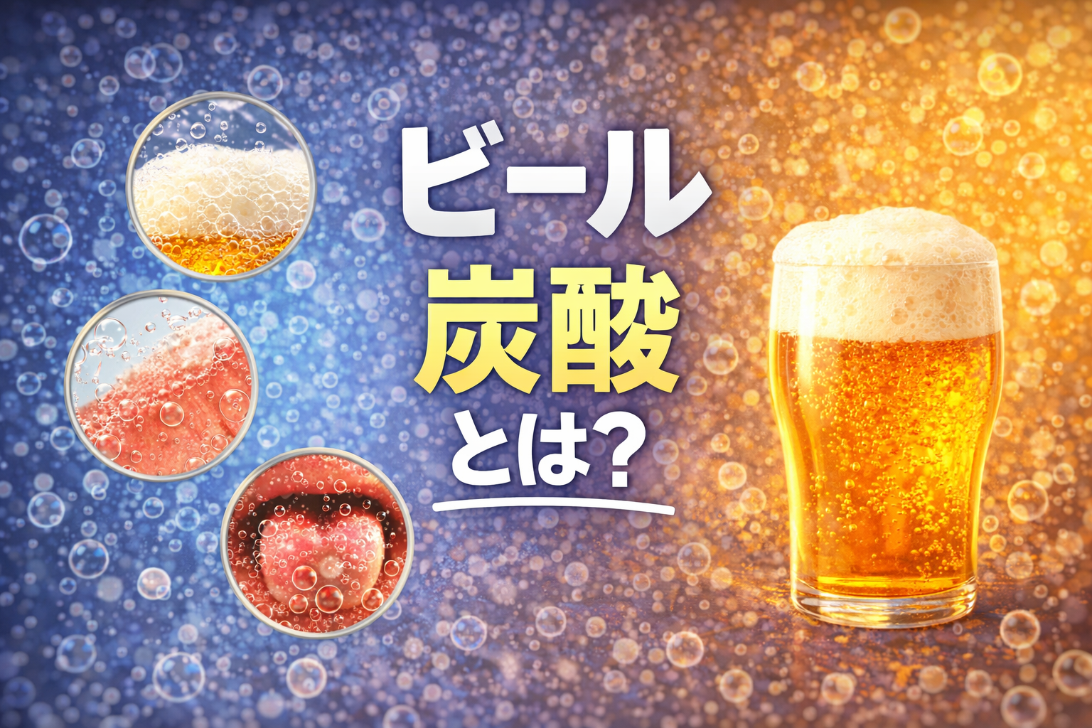 ビールの炭酸とは何か？泡・刺激・味の仕組みを全体像で解説【B-11-0】