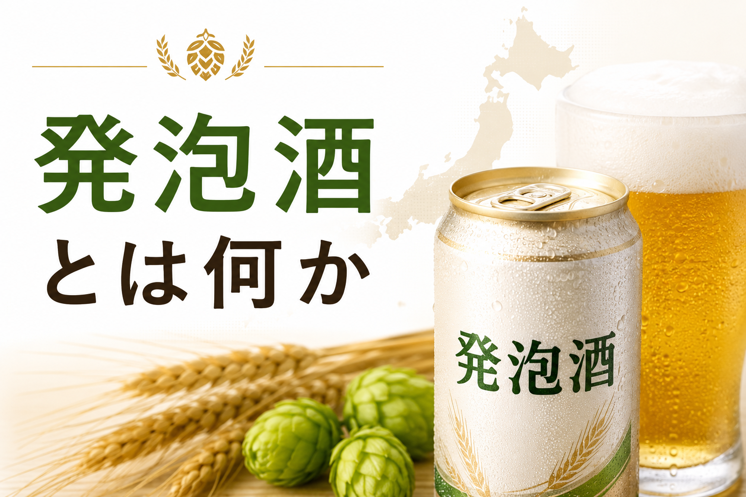 発泡酒とビールの違いを表現した日本独自のビール文化のイメージ