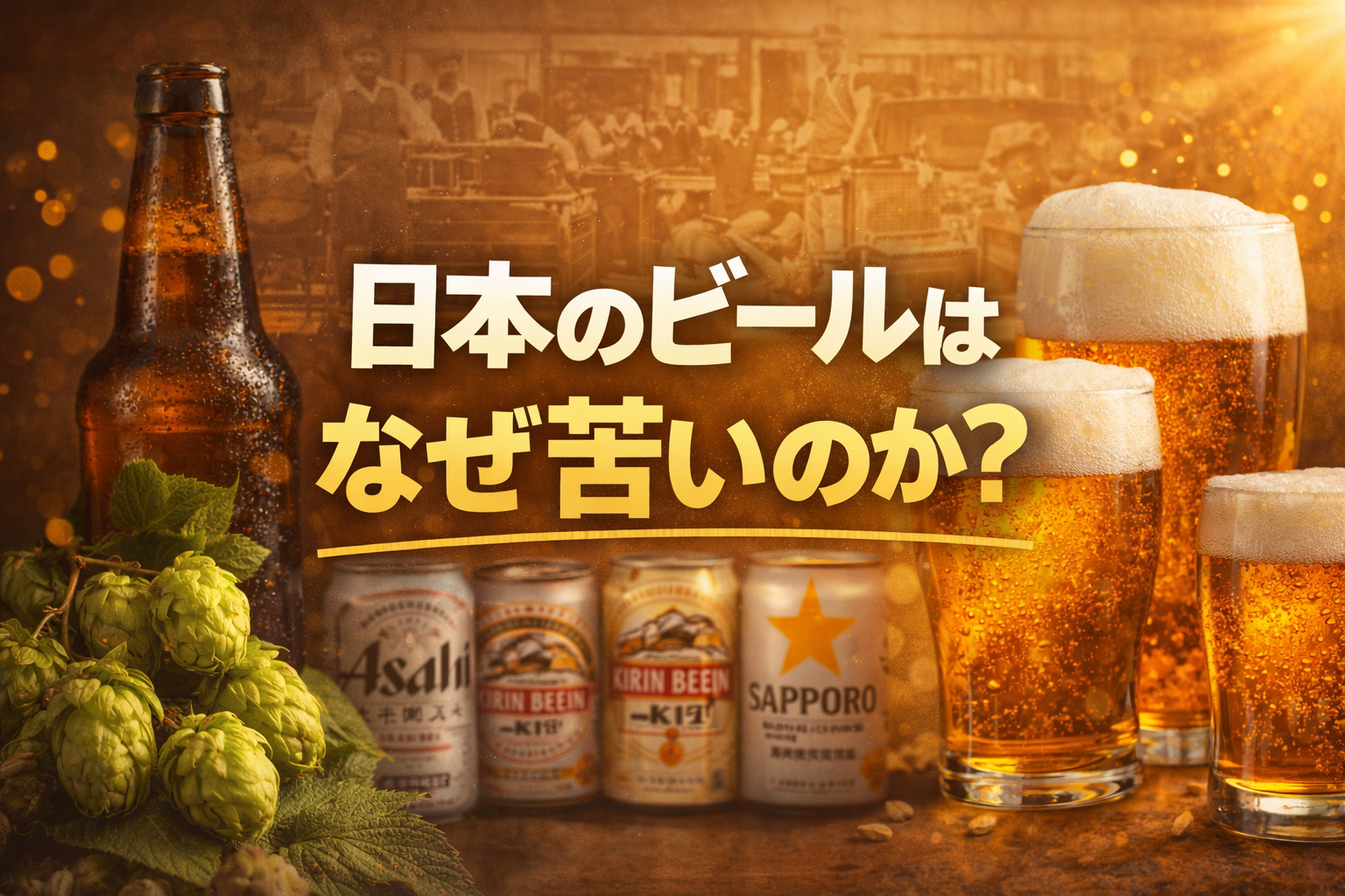 日本のビールはなぜ苦いと感じるのか？大手ビールの特徴と歴史から理由を解説【51-1】
