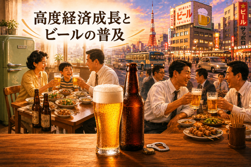 高度経済成長とビール文化イメージ画像
