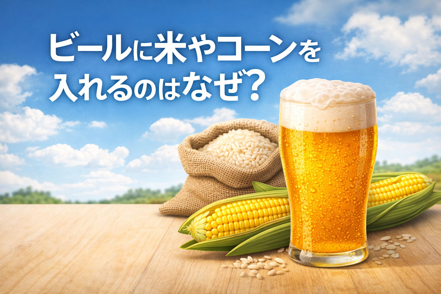 ビールに副原料として米やコーンを入れるのはなぜ？軽さ・飲みやすさの仕組み【B-12-2】