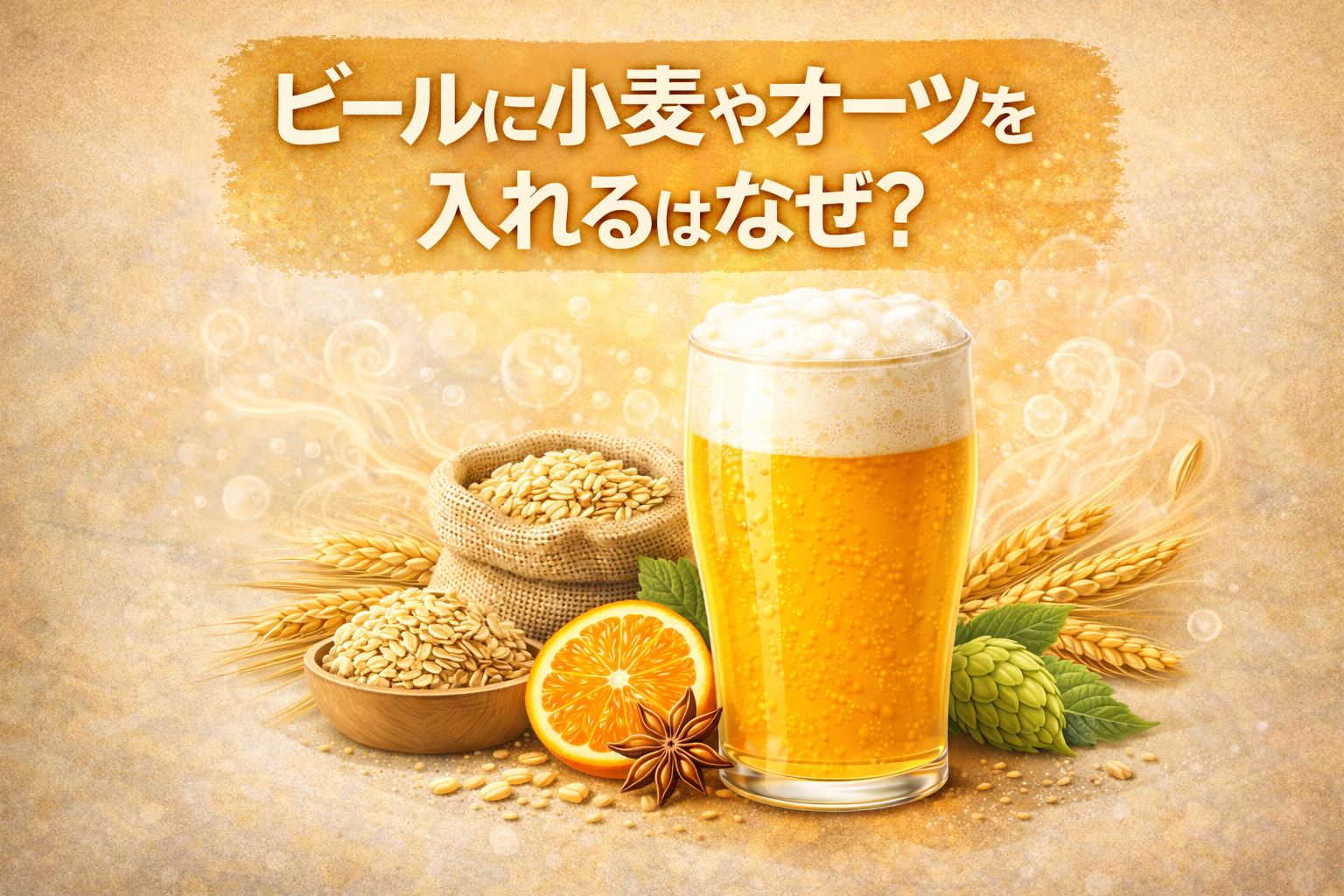 ビールに副原料として小麦やオーツを使うのはなぜ？濁り・泡・口当たりの仕組み【B-12-5】