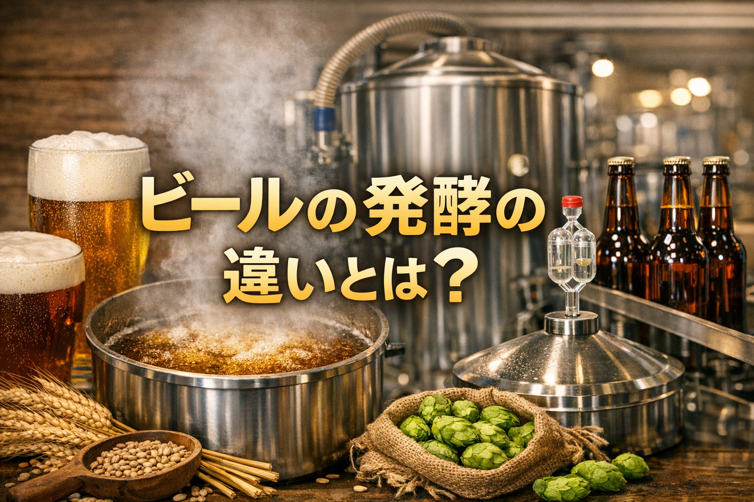 ビールの発酵の違いとは？上面発酵・下面発酵・自然発酵の特徴を解説【03-3】