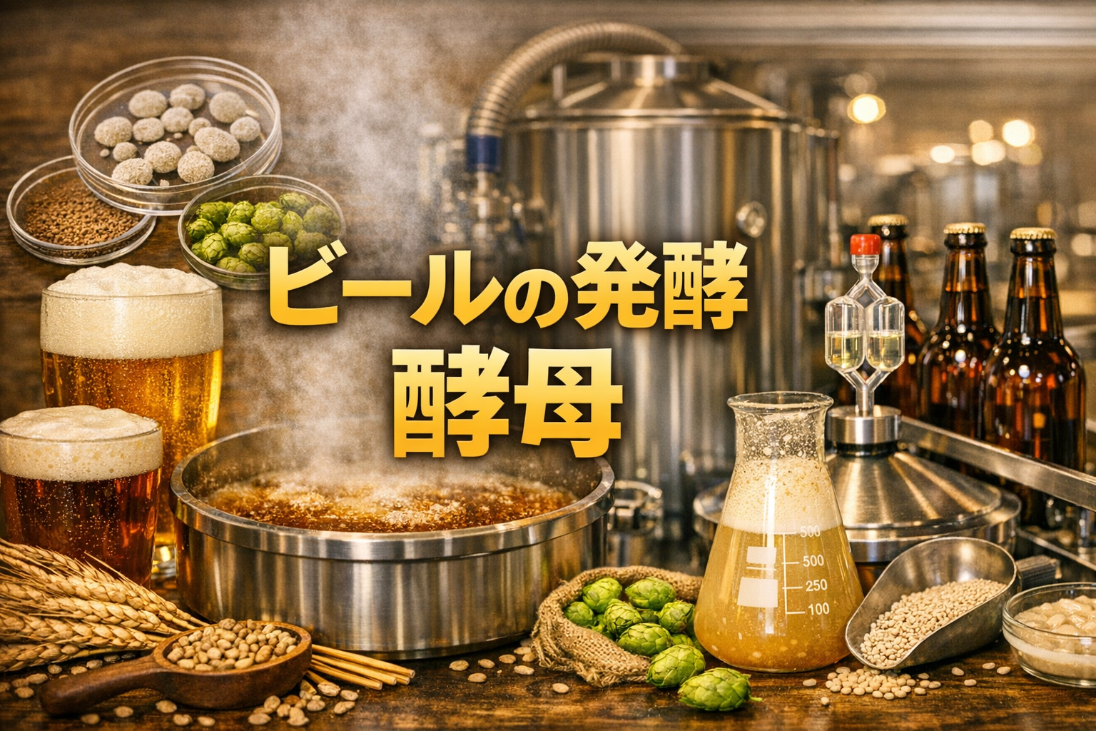 ビールの発酵と酵母を読み解く ― 仕組み・違い・種類まで全体像を整理【03-0】