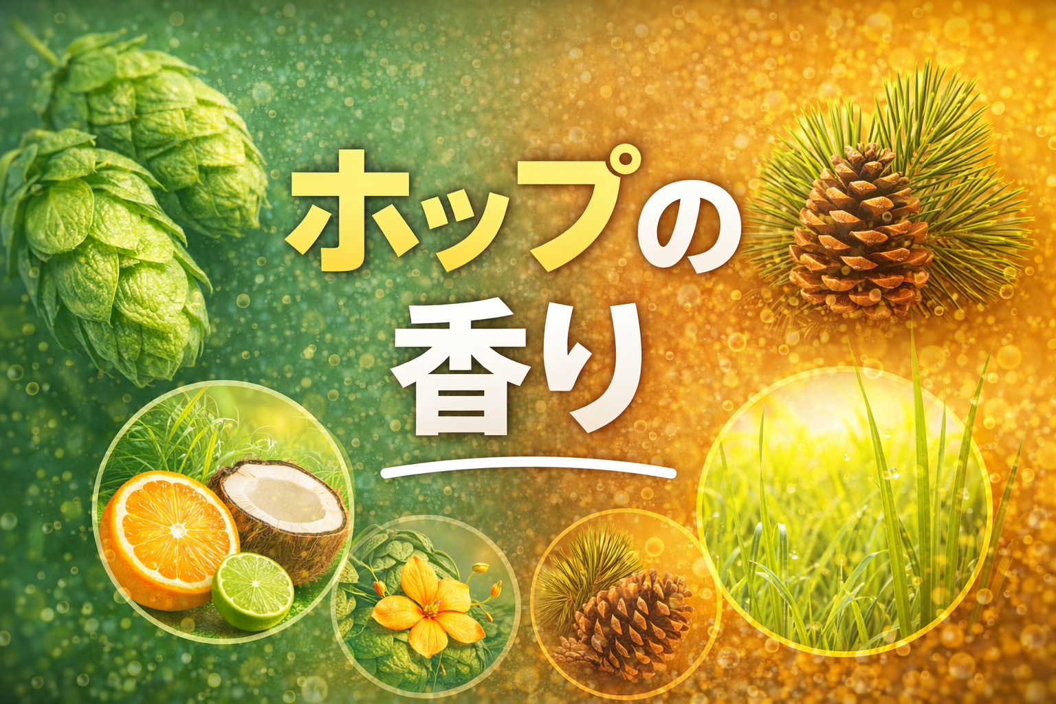 ビールのホップの香りとは？柑橘・トロピカル・松・草の違いを整理【06-2】