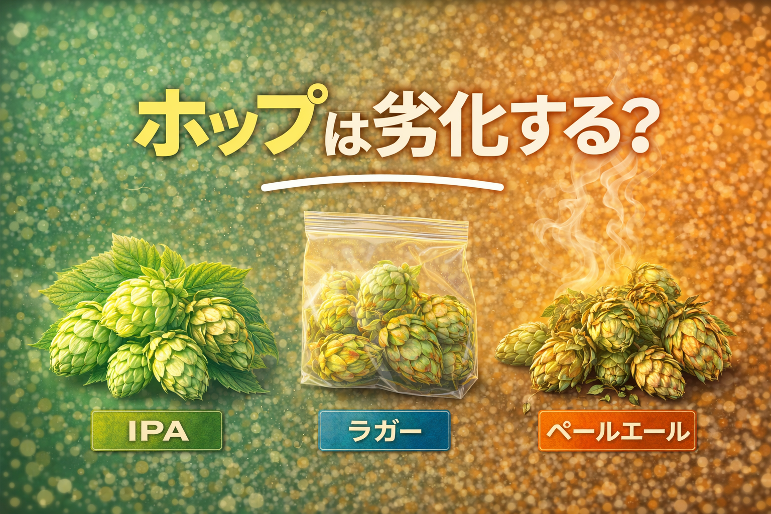 ビールのホップは劣化する？香りが飛ぶ理由・保存・鮮度の影響を解説【06-7】