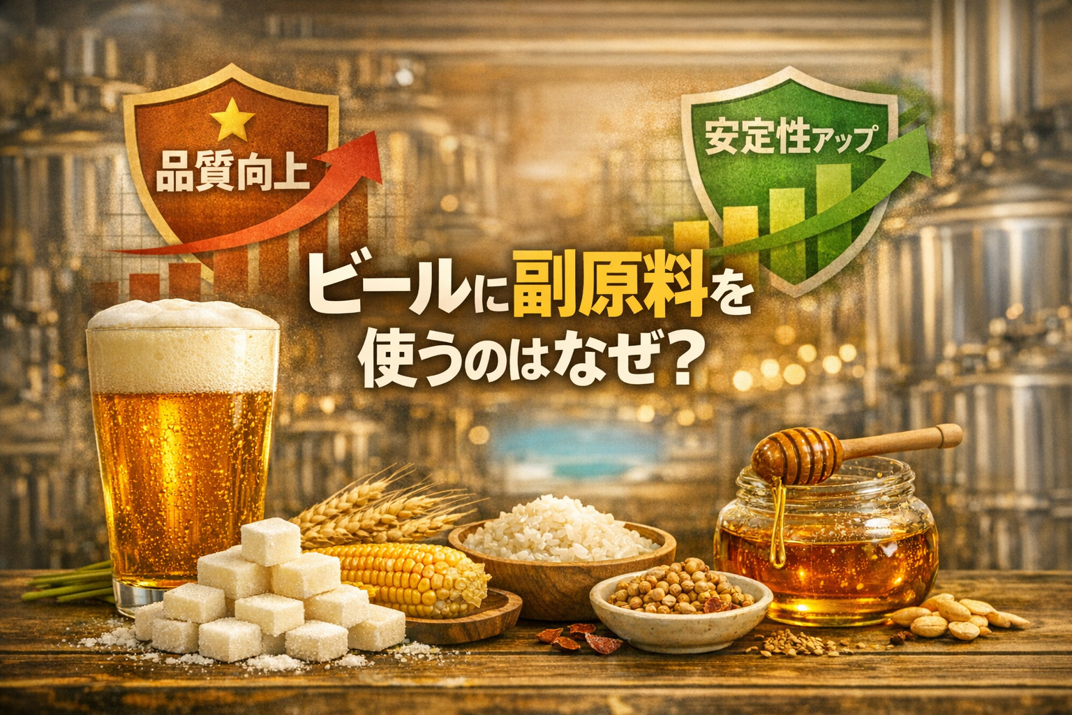 ビールに副原料を使うのはなぜ？製造・品質・安定性から読み解く【B-12-6】