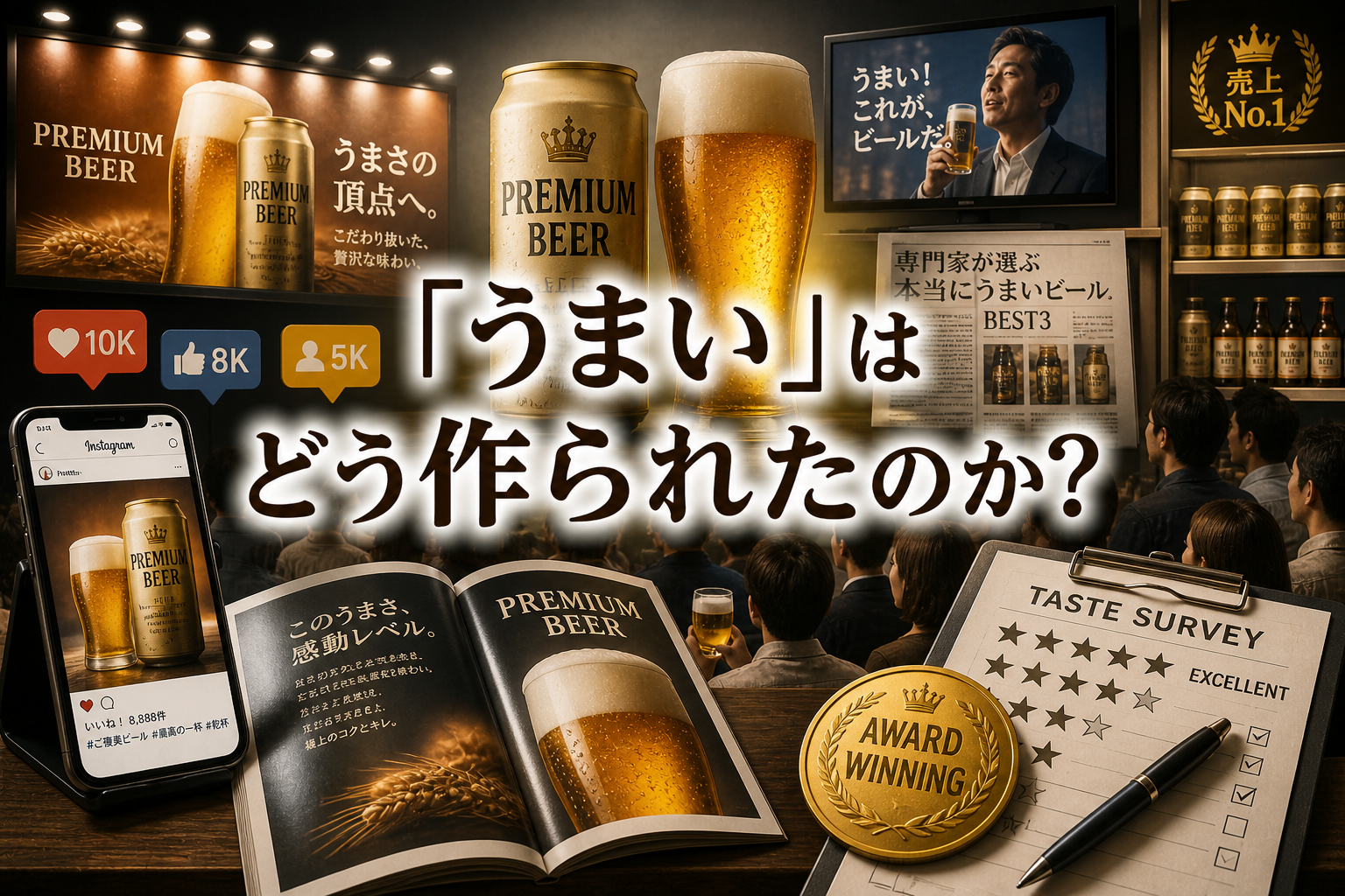 広告やブランドによって作られるビールの評価を示すイメージ