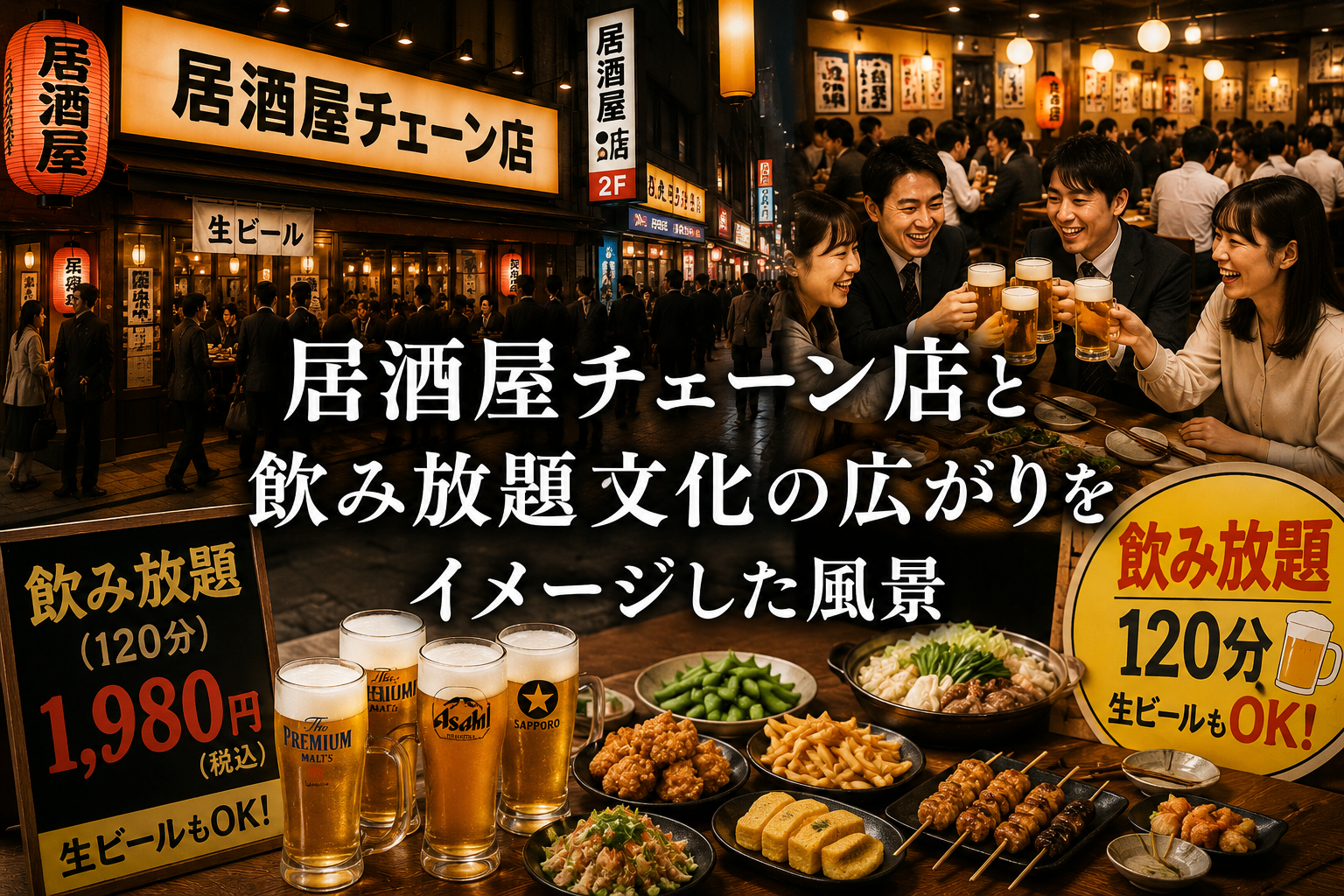 居酒屋チェーンはなぜ広がったのか?均一化と飲み放題文化を読み解く【E-2-05】
