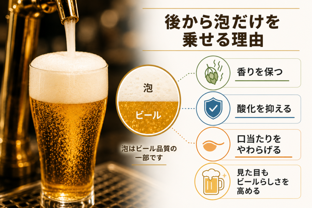 泡を載せる理由